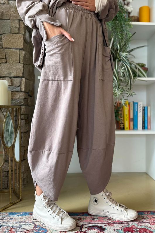 Lagen Shelby Barrel Pant Mocha 